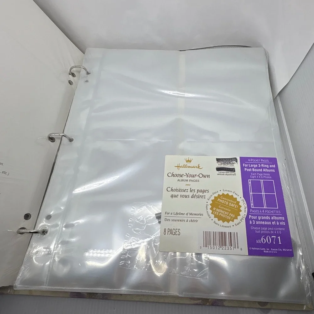 Hallmark Special Memories Floral Photo Album Ribbon Tie 3-Ring Binder 32 Pages
